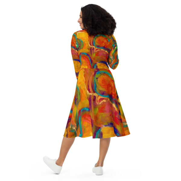 Theatre Lights Long Sleeve Midi Dress - Image 4