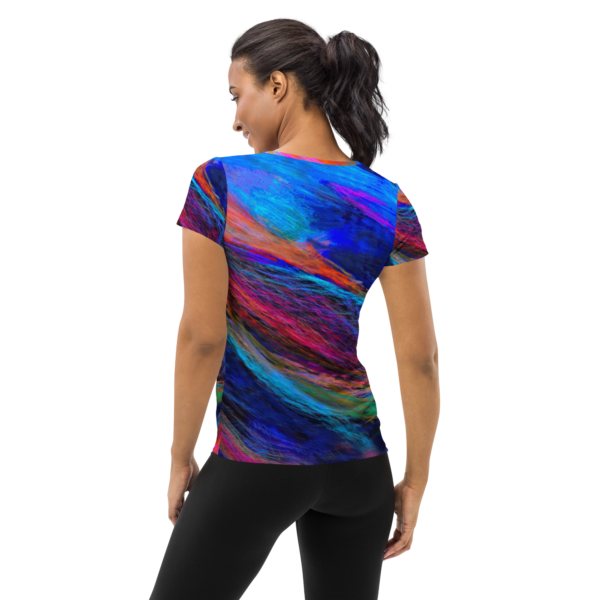 Bursting With Color Women's Athletic T-shirt - Image 3