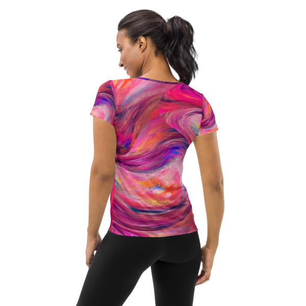 Swirling with Joy Women's Athletic T-shirt - Image 3