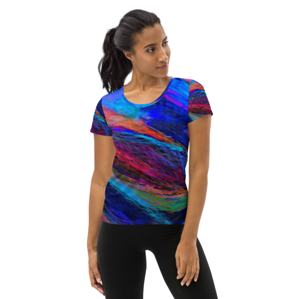 Bursting With Color Women's Athletic T-shirt - Image 4