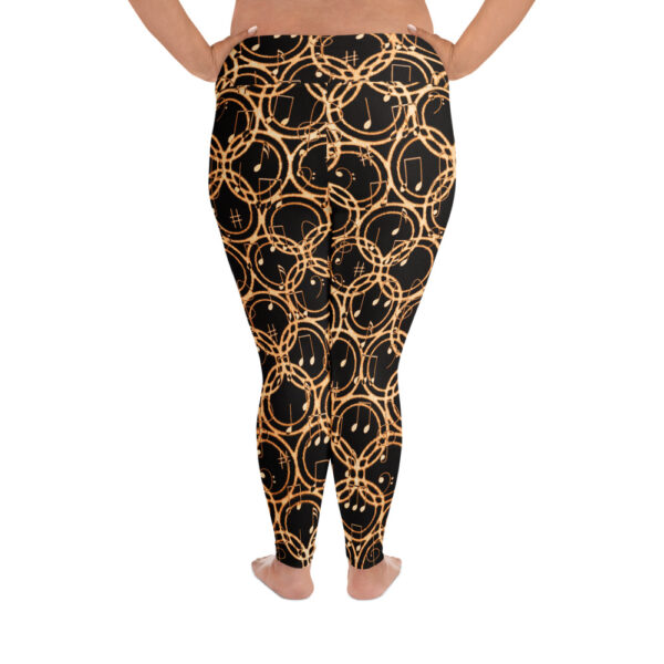 Golden Musical Circles Plus Size Leggings