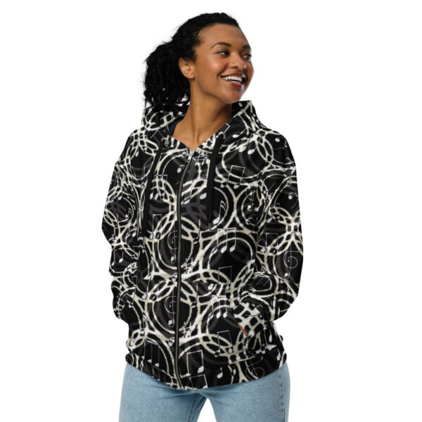 Musical Circles Unisex Zip Hoodie
