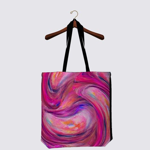 Swirling with Joy Scuba Tote Bag 1 Swirling with Joy Scuba Tote Bag