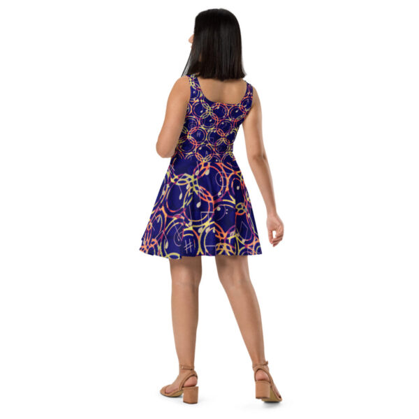 Circles in Blue Skater Dress