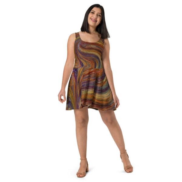 Playful Swirl Skater Dress