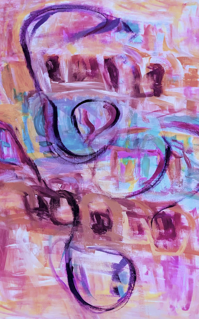 Purple Swirl painting1
