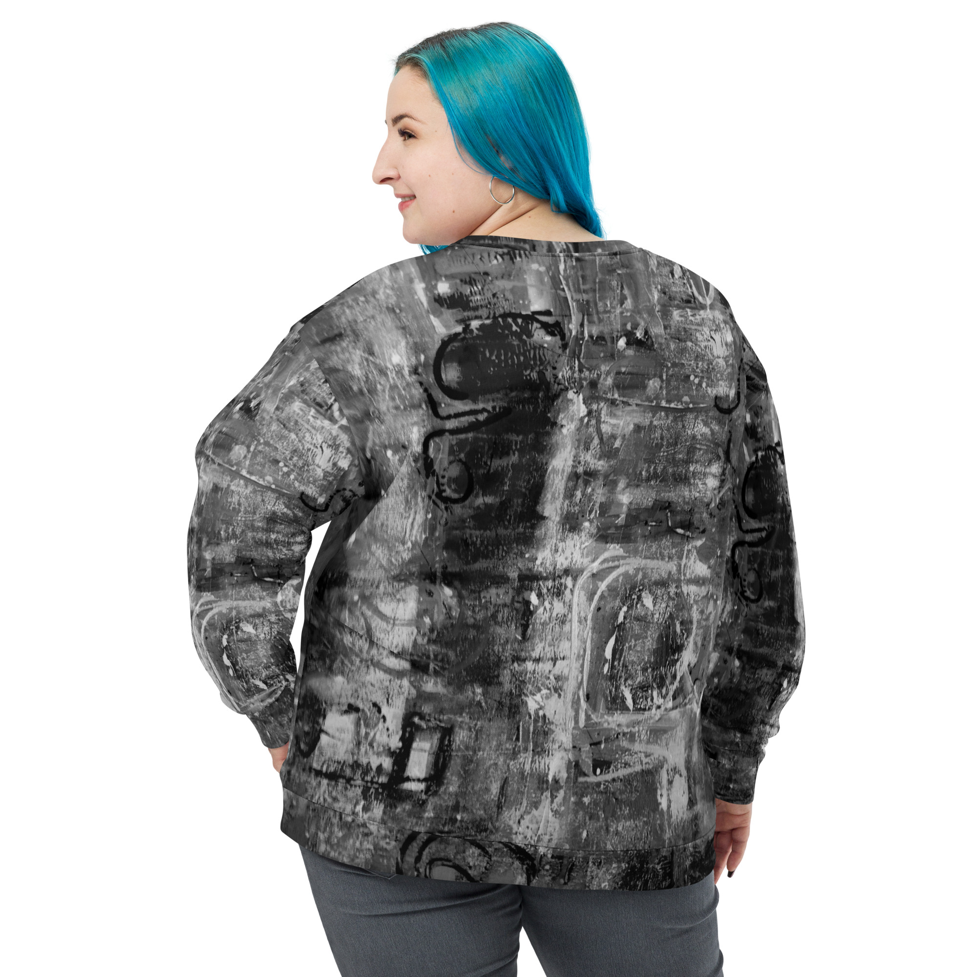 Late Night Brushstroke Unisex Sweatshirt 5 Late Night Brushstroke Unisex Sweatshirt - Image 5