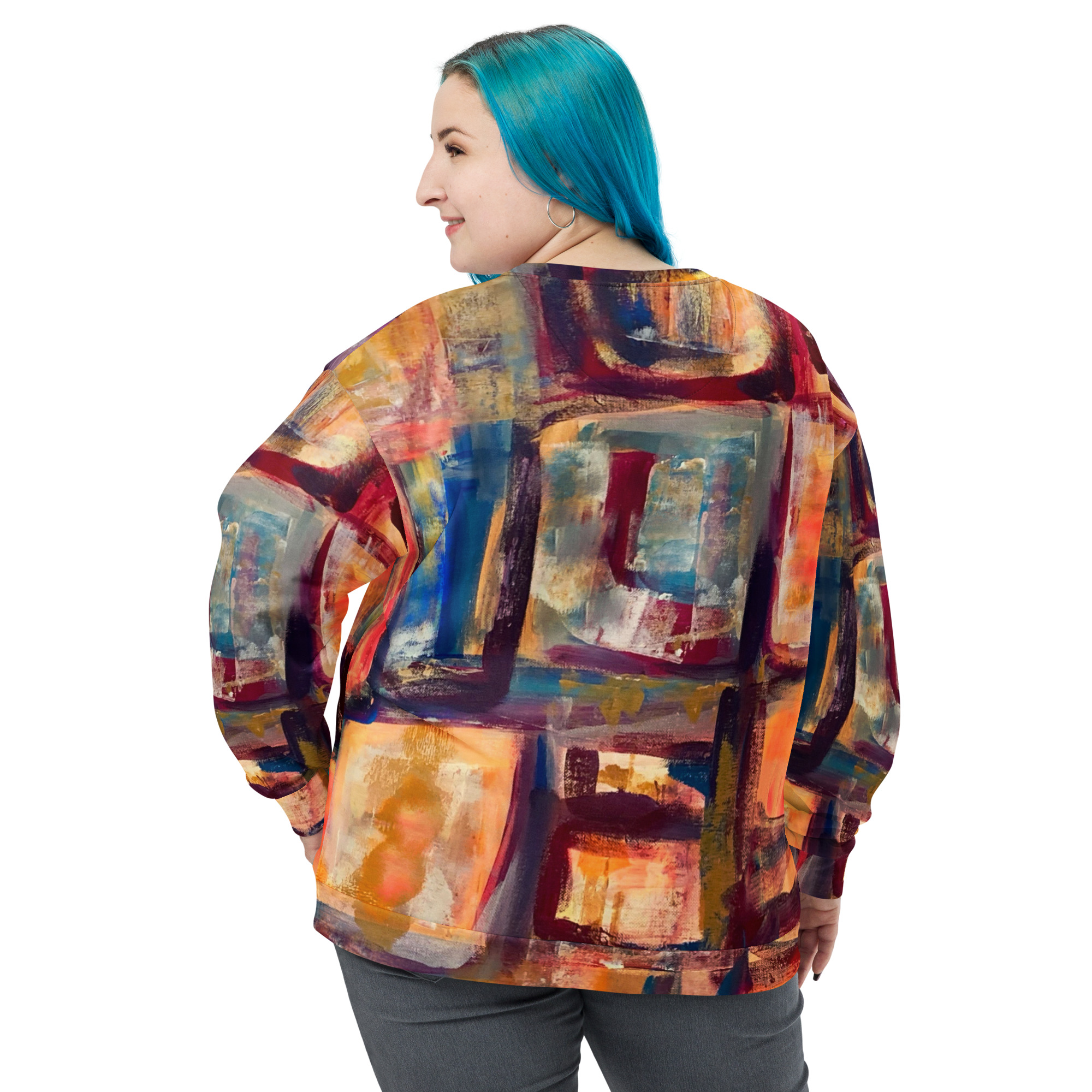 Windows of Santa Fe Brushstroke Unisex Sweatshirt 5 Windows of Santa Fe Brushstroke Unisex Sweatshirt - Image 5