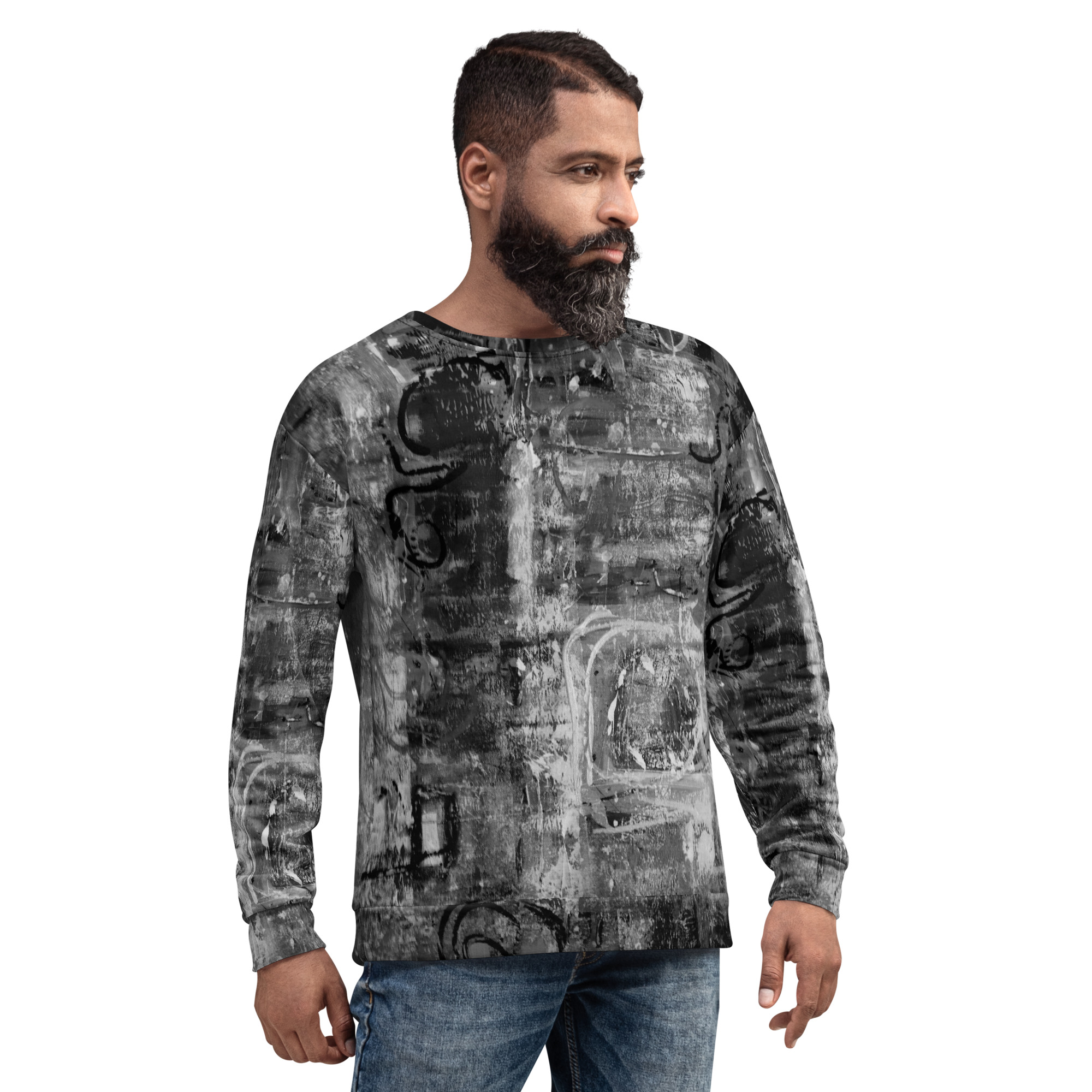 Late Night Brushstroke Unisex Sweatshirt 1 Late Night Brushstroke Unisex Sweatshirt