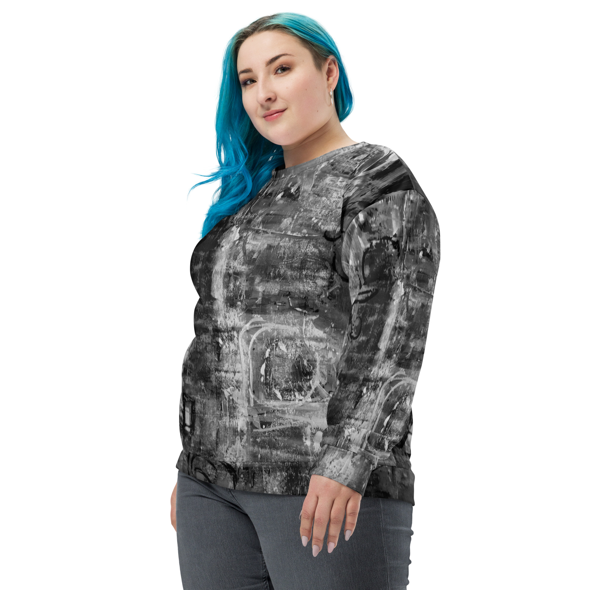 Late Night Brushstroke Unisex Sweatshirt 6 Late Night Brushstroke Unisex Sweatshirt - Image 6