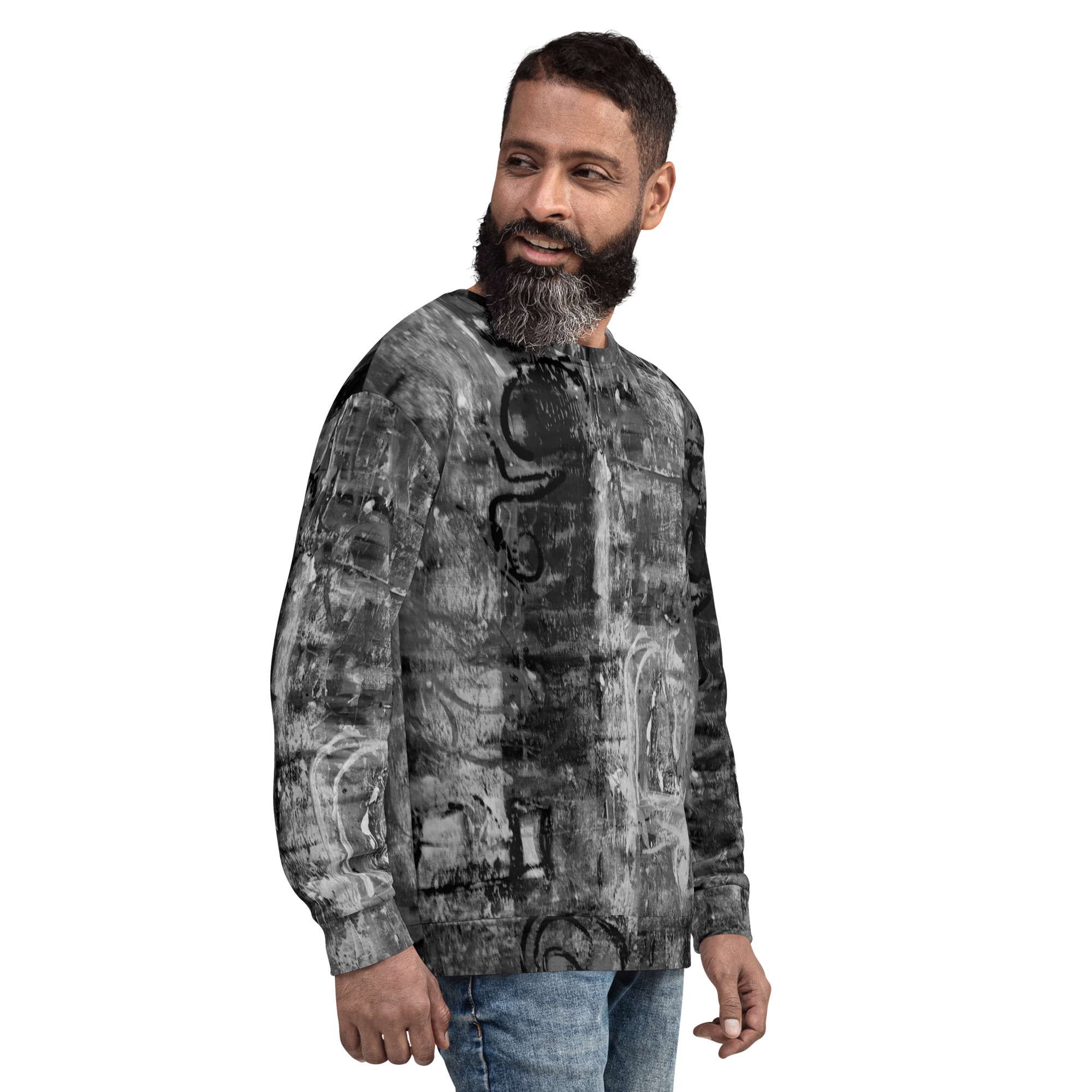 Late Night Brushstroke Unisex Sweatshirt 3 Late Night Brushstroke Unisex Sweatshirt - Image 3