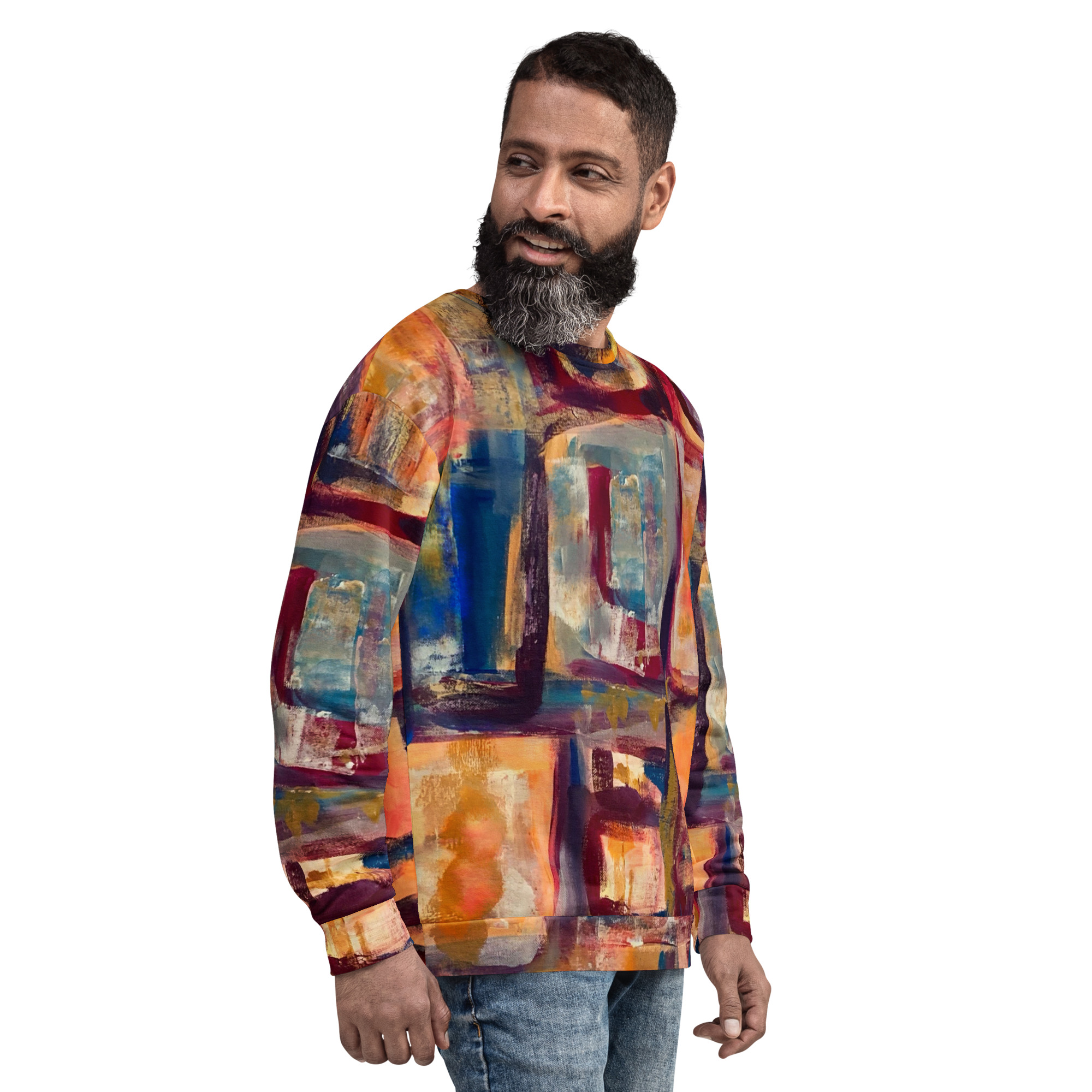 Windows of Santa Fe Brushstroke Unisex Sweatshirt 3 Windows of Santa Fe Brushstroke Unisex Sweatshirt - Image 3